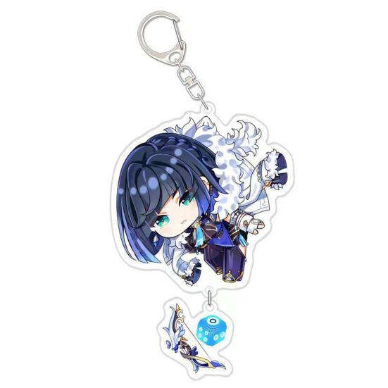 Подарочный орнамент, портативный тарталья с прозрачным узором, кулон Ганью, брелок Genshin Impact