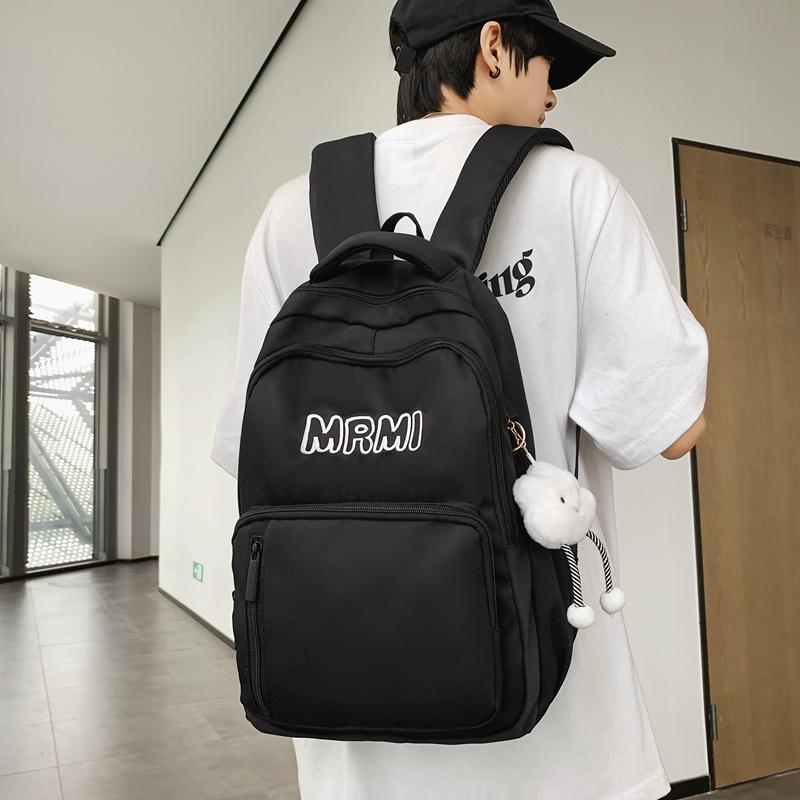 Школьный рюкзак для школьников средней школы, студенческий стиль, мужской рюкзак с буквенным принтом, женский рюкзак большой емкости