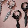 1 Pair of Fashionable Leaf Stainless Steel WOMEN'S Earrings, Punk MEN'S Earrings
