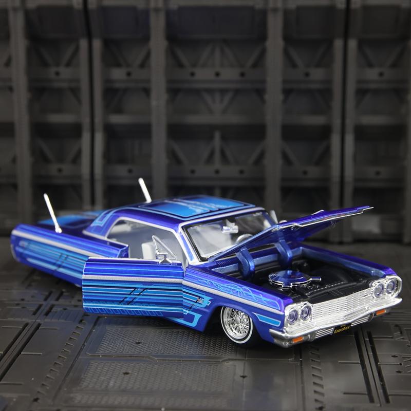 AABHC1 1:26 Симуляция Chevrolet Impala SS 1964 года, литая модель автомобиля, ornament с открывающимися дверями и капотом