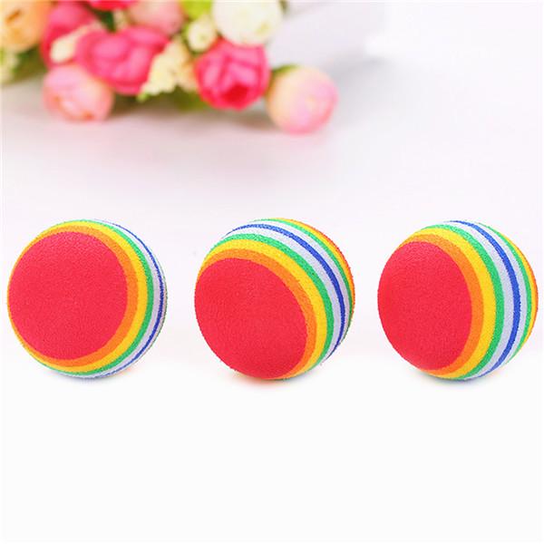 Игровой мячик для животных радужных цветов