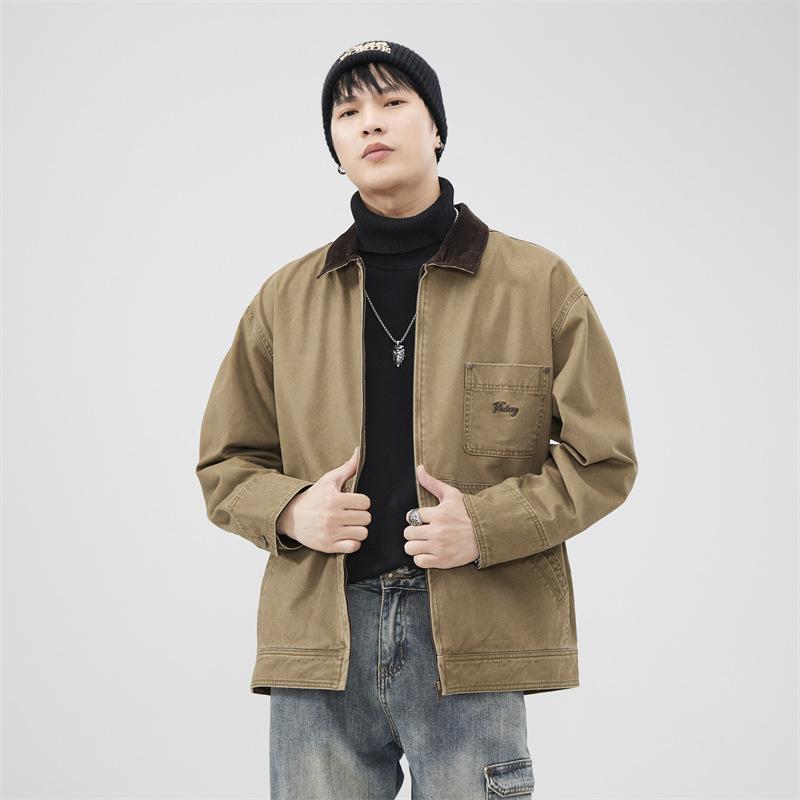 Модная брендовая куртка для мужчин Carhart Hunting Jacket American Retro Lapel Top Men