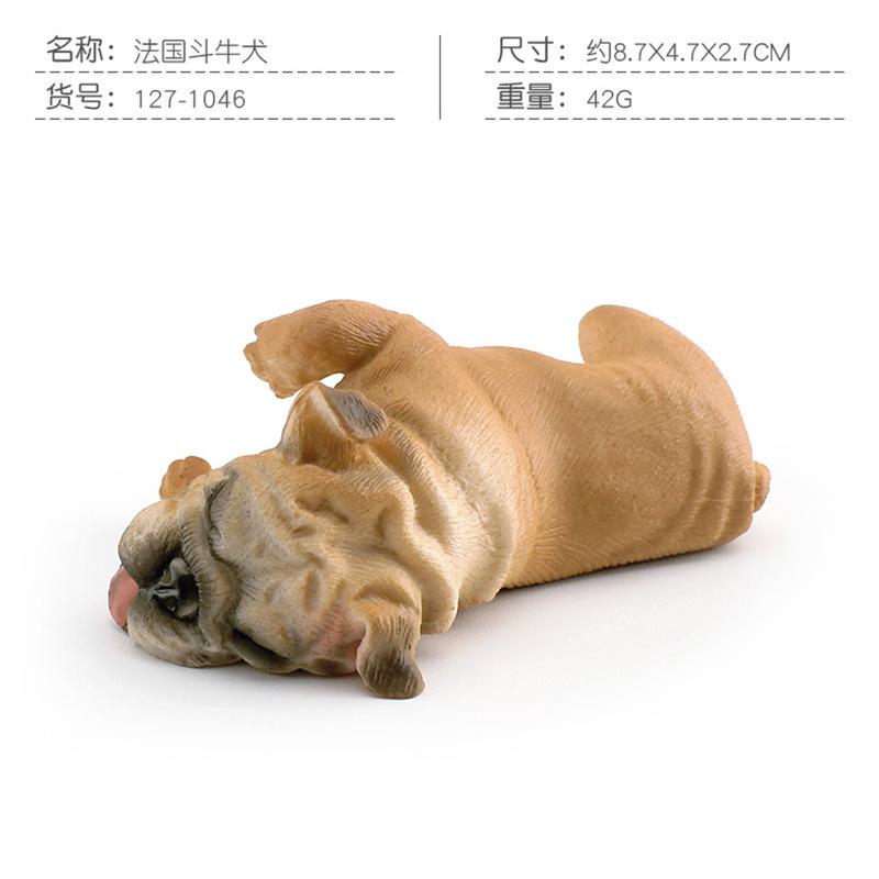 8 Simulated Sleeping Positions French Bulldog Shiba Inu Static Model Children'S Fun Pet Dog Desktop Decoration Ornament