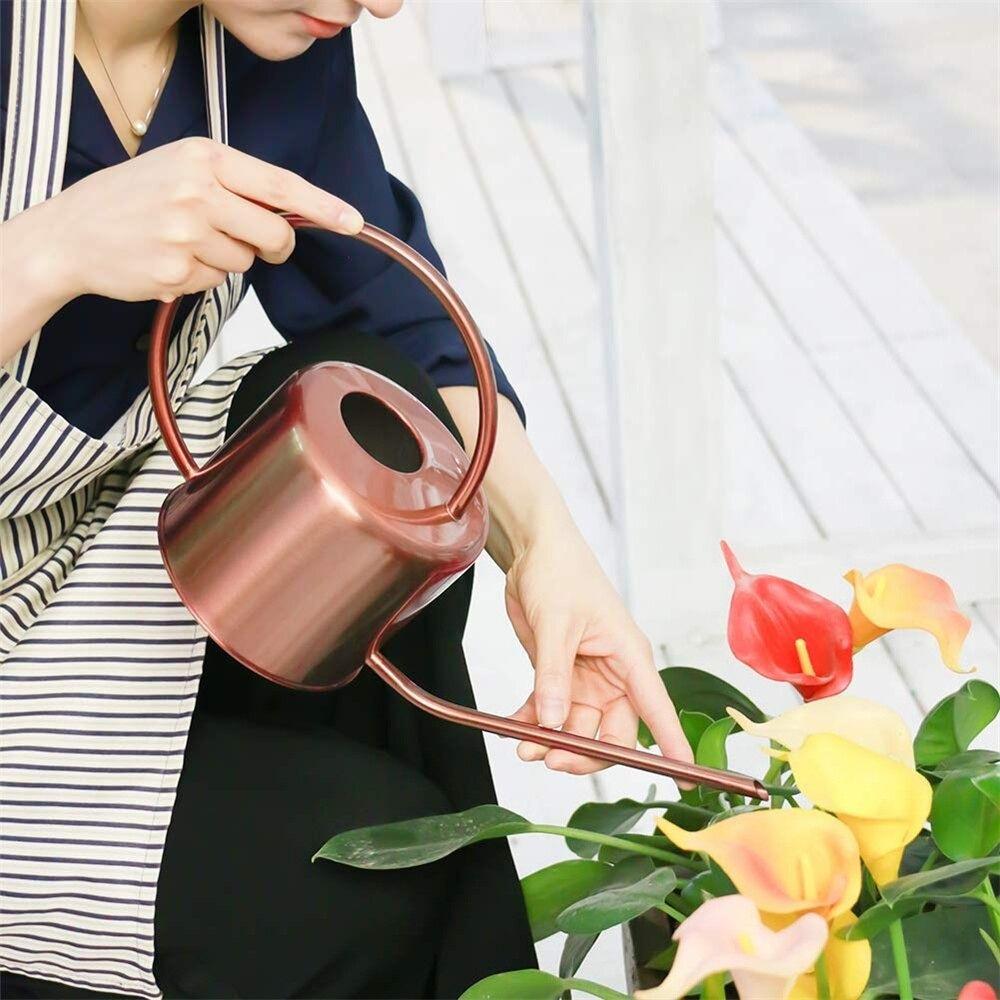 Rustproof Leakproof Long Spout Watering Can Stainless Steel Watering Pot Watering Can Indoor