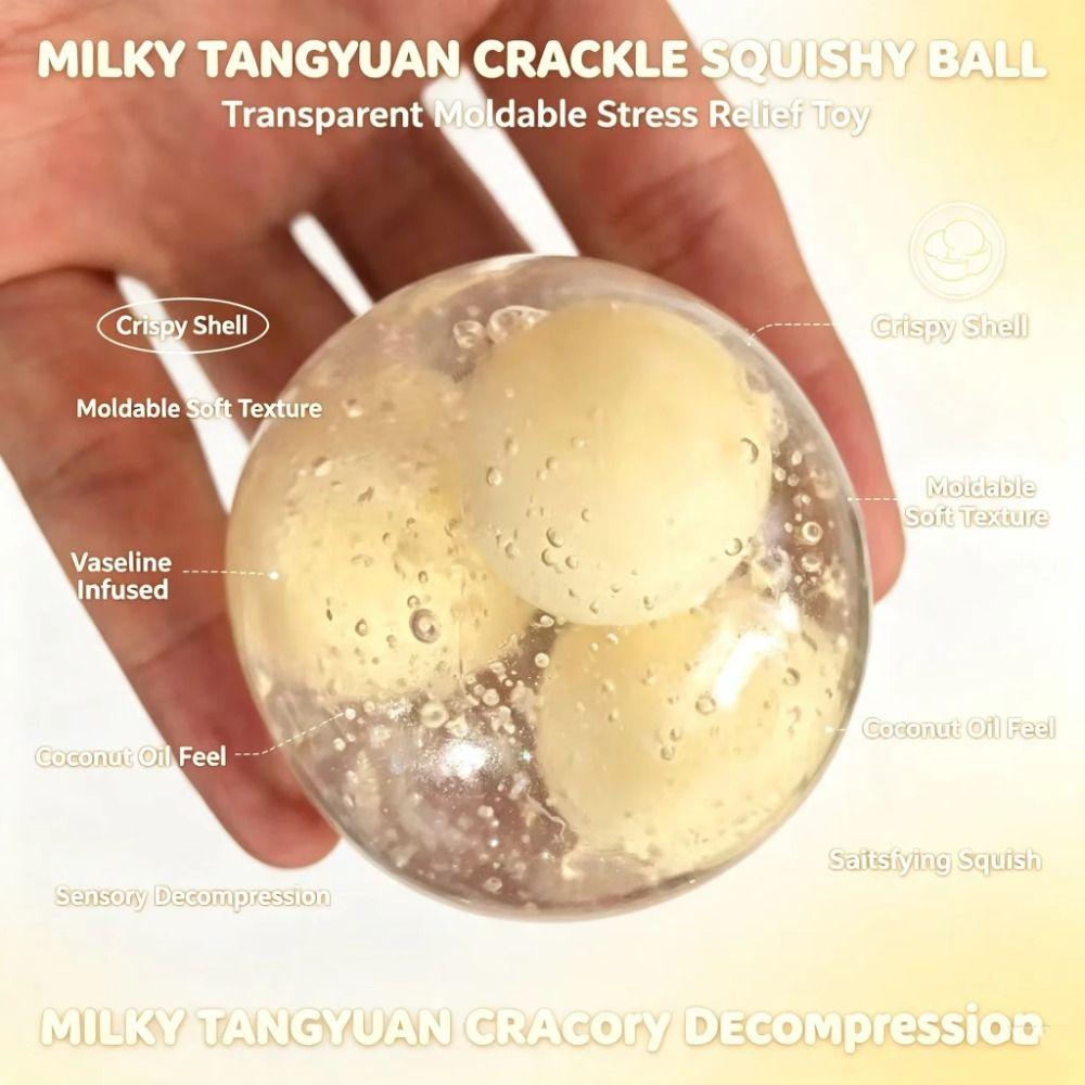 Rice Balls Sensory Dumpling Squishy Handmade Fidget Squeeze Bag Crispy Handmade Ball Kids Adults