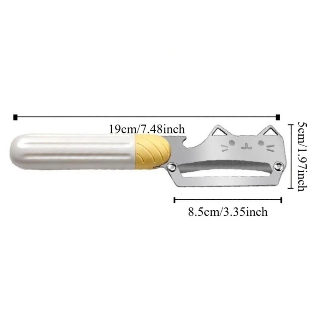 PP Non-Slip Handle Stainless Steel Peeler Cartoon Bottle Opener Vegetable Peeler  Home Cooking