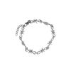 Gothic Spiked Silver Alloy Adjustable Bracelet For Men Women Edgy Punk Jewelry Gift For Concerts Parties Daily Wear
