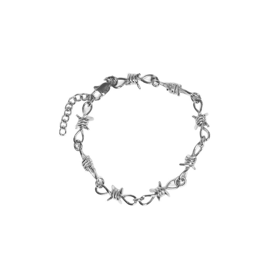 Gothic Spiked Silver Alloy Adjustable Bracelet For Men Women Edgy Punk Jewelry Gift For Concerts Parties Daily Wear