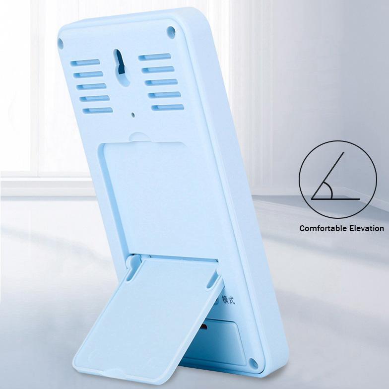 ЖК-дисплей с большим экраном, электронные настольные часы, бесшумный ночник, повтор, студенческая подсветка, будильник, календарь температуры, дисплей влажности, настольные часы