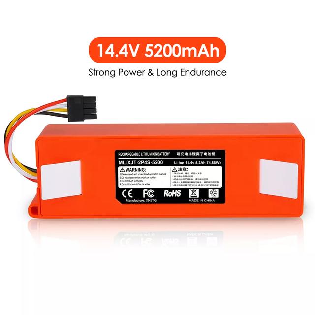 Сменный аккумулятор для робота-пылесоса для робота Xiaomi Roborock S50 S51 S55, запасные части для аксессуаров, литий-ионный аккумулятор 12800 мАч