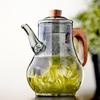 Чайник из имитации стекла Сун объемом 280 мл с деревянной ручкой, жаропрочное стекло, заварочный чайник для зеленого чая, чайник