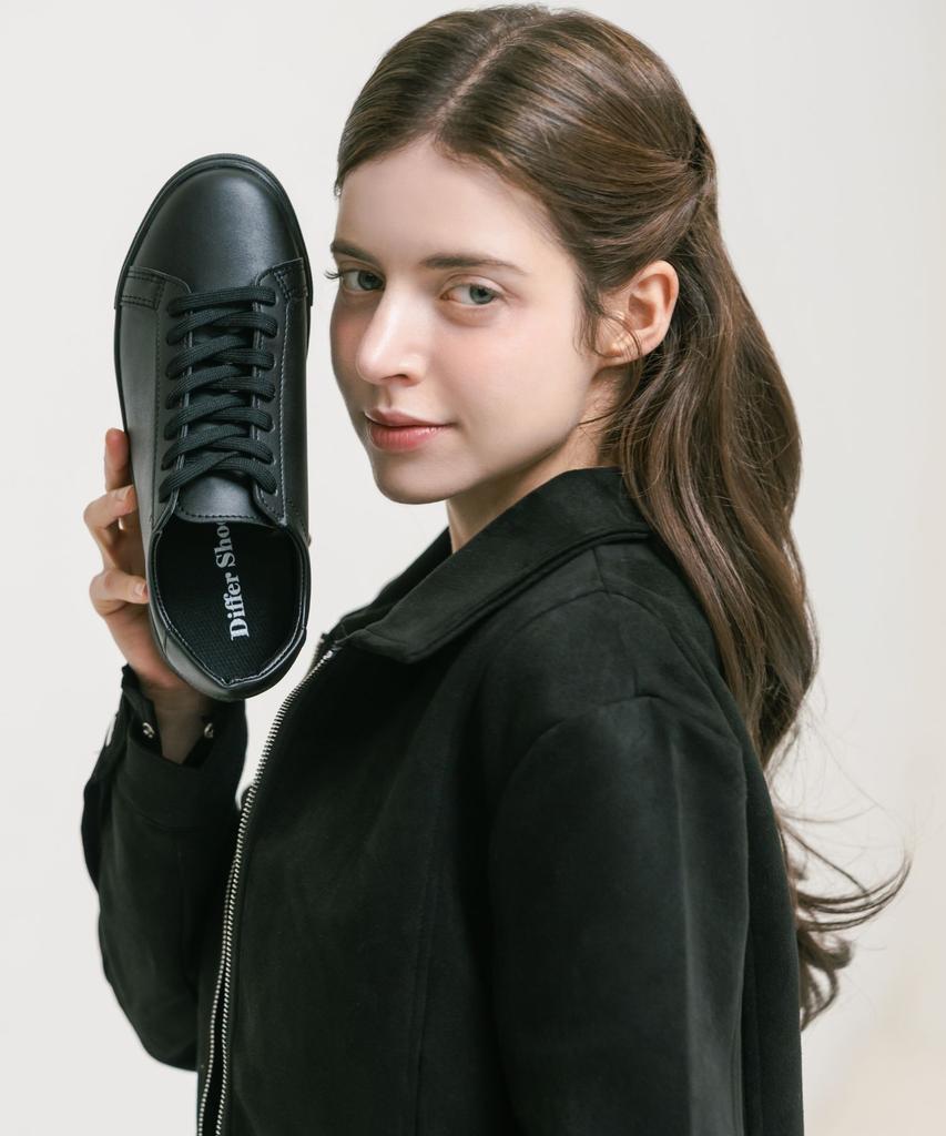 Кроссовки Differshoe Dipper из гладкой кожи 7 см [Черный]