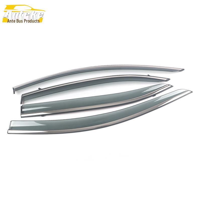 Compatible with 21 Asia Lion Models: 3D Stainless Steel Bright Strip Rain Deflector & Shield Decorative Car Accessories.