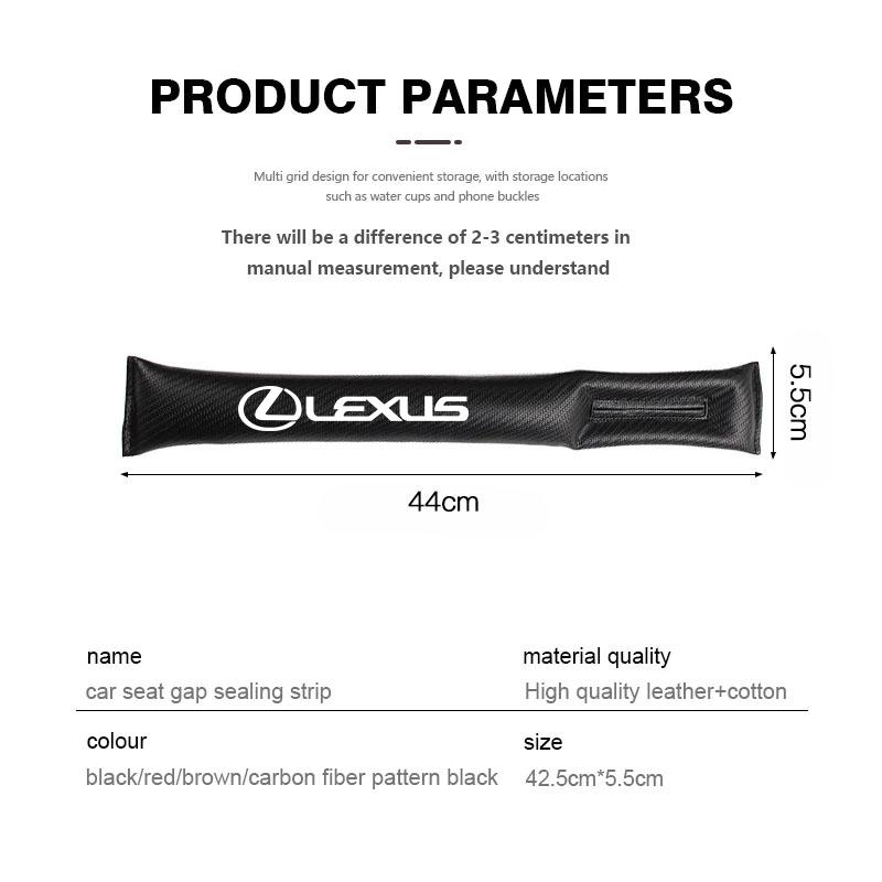 Заполнитель зазора автомобильного сиденья Мягкие накладки Кожаный автомобильный стайлинг Проставка Для Lexus FSPORT LBX NX RX 350h 450h ES UX 300e GS GX IS LS LX