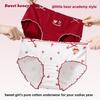 Ladies Spring and Autumn New Cotton Sweet Cute Bear 10A Antibacterial Crotch Underwear
