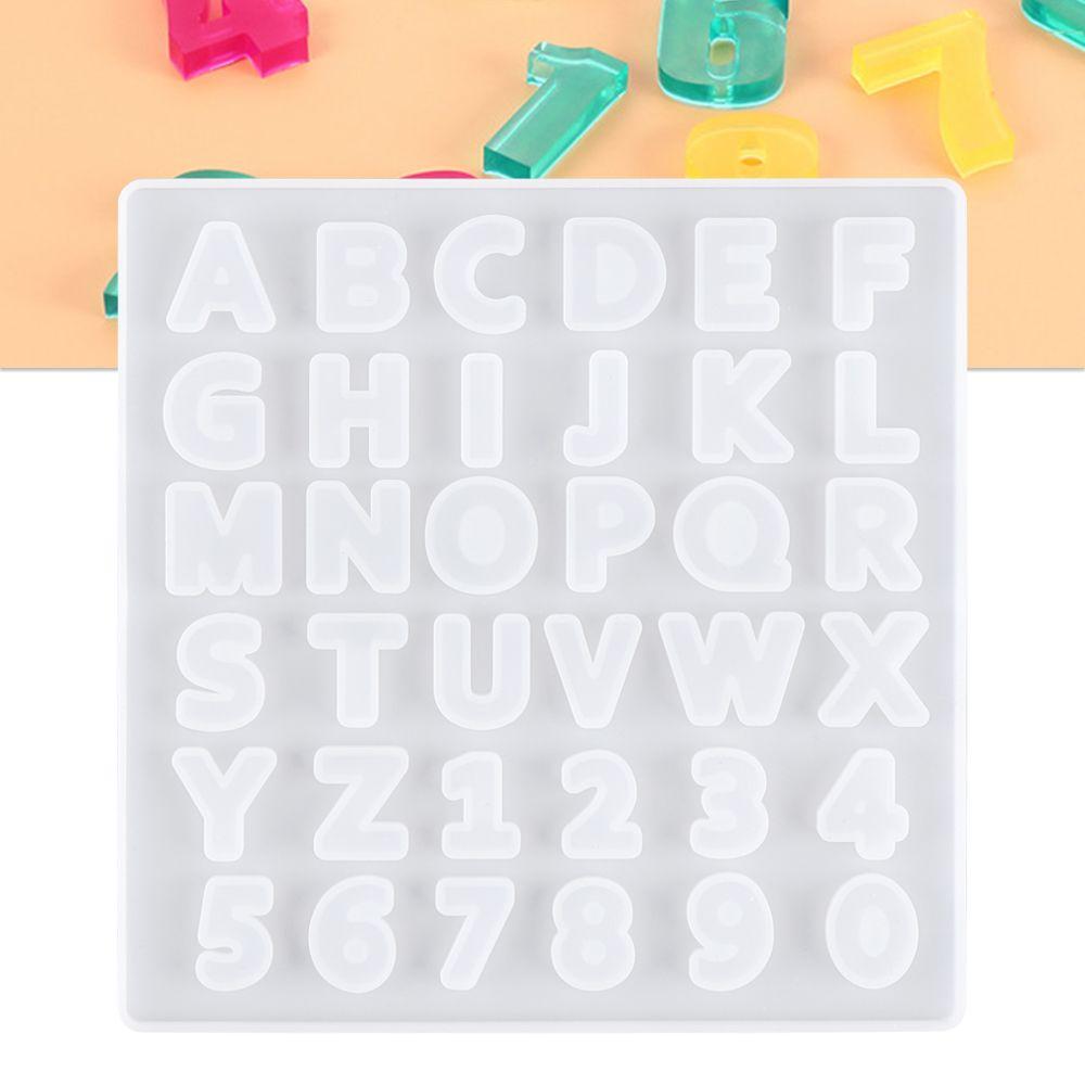 Pendant Epoxy Silica Gel Resin Casting Silicone Molds Resin Mould Alphabet Number DIY Crafts