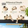 Creative Decompression Toy Funny Lounge Frog Resin Figurine, Whimsical Lazy Statue, Novelty Unique Home Decor Desk Ornament for Office Bedroom
