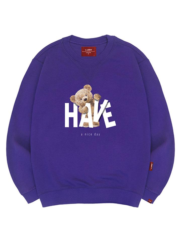 Свитшот Ellamo Nice Bear Унисекс Большой Размер S~4XL (Тип А)
