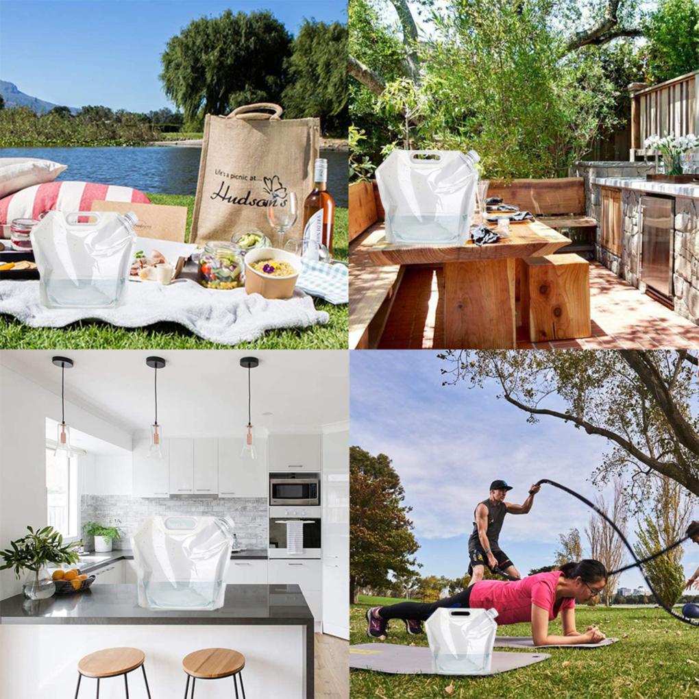 5/10 л большой емкости для хранения воды на открытом воздухе, портативная складная походная мягкая фляжка, спортивная бутылка, аварийный набор для хранения воды