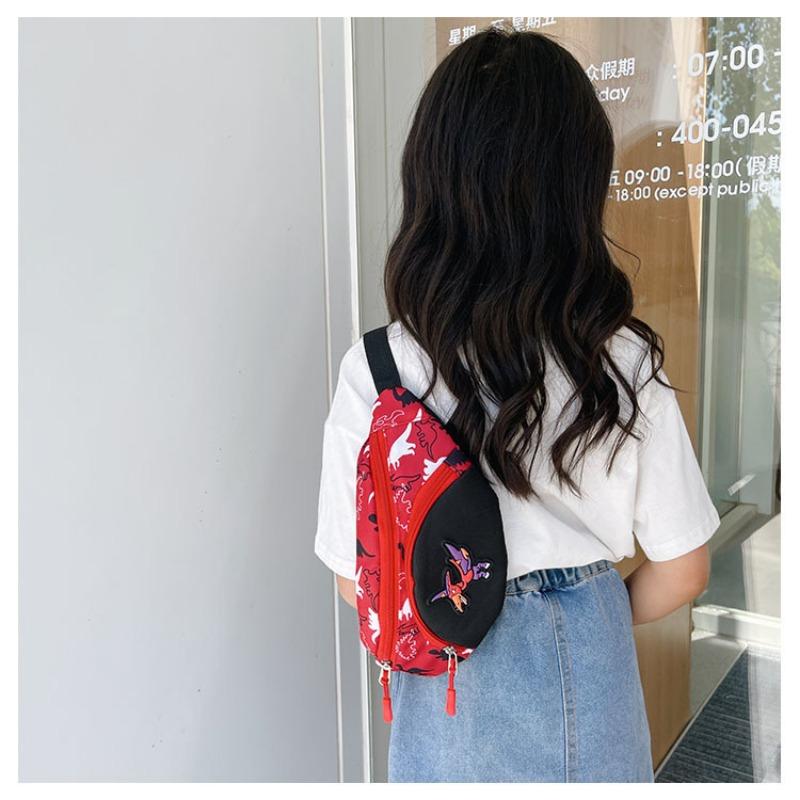 Модная маленькая детская сумка с милым мультяшным динозавром, поясная сумка в стиле вестерн, сумка через плечо