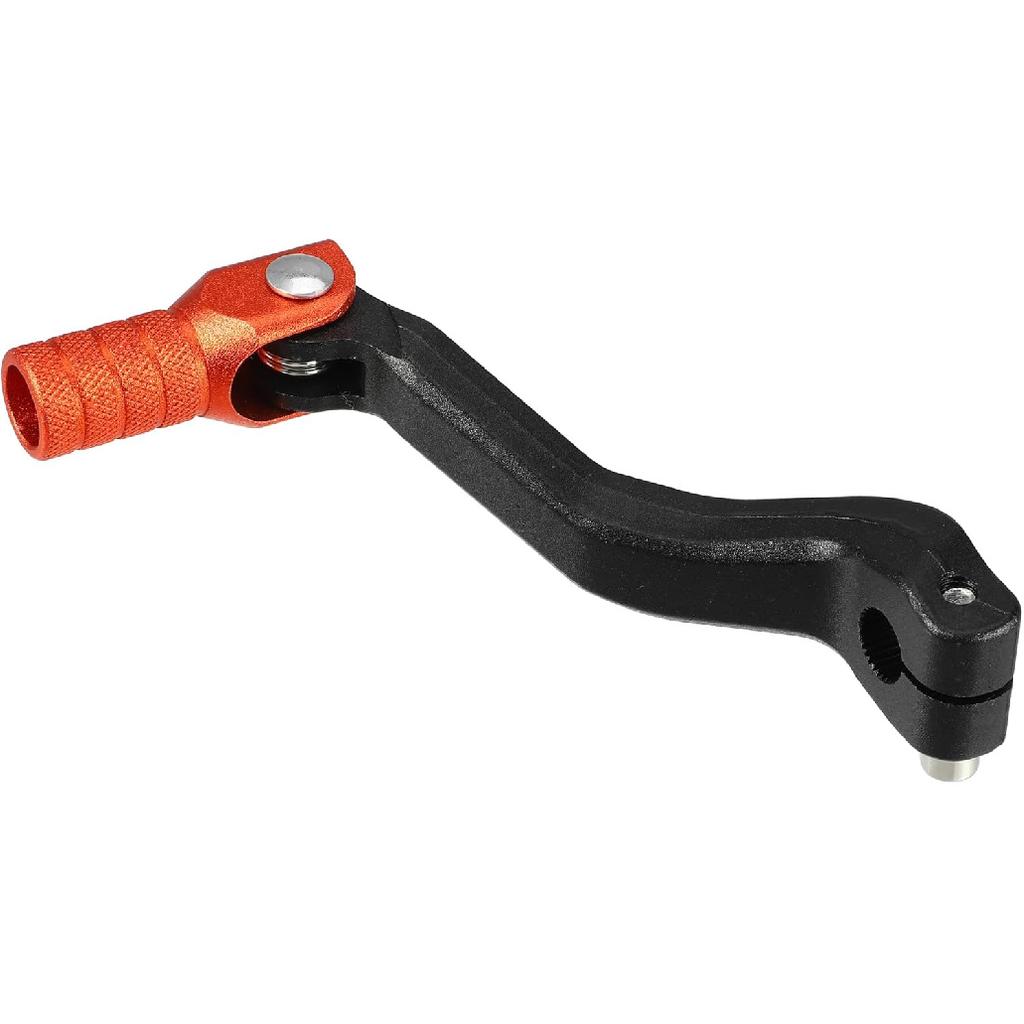 Motorcycle Gear Shifter Lever, Pedal Shift Lever Arm Universal for Motorcycle Folding Aluminum Alloy Orange Black