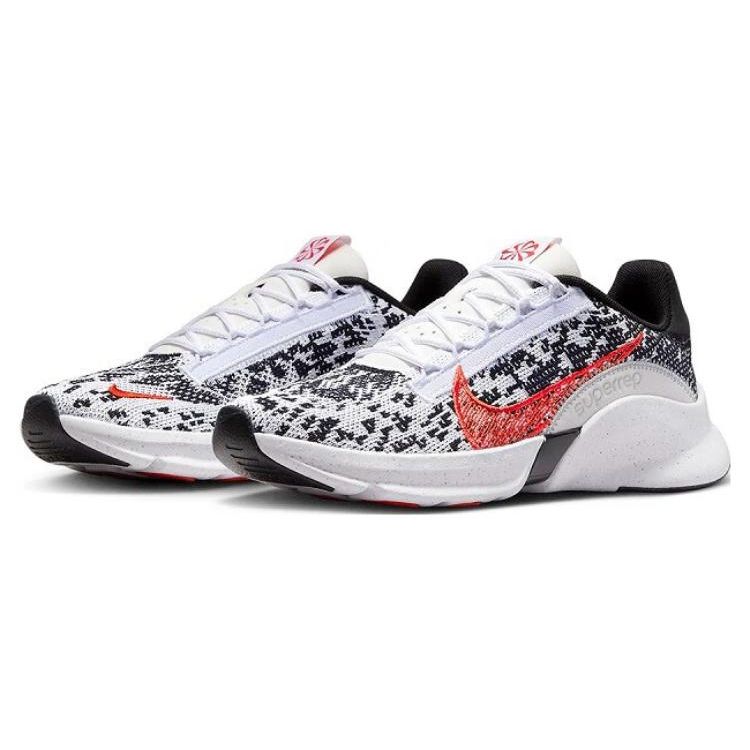 Nike SuperRep Go 3 Flyknit Next Nature White Picante Красные женские кроссовки Black Photon-Dust DH3393-105