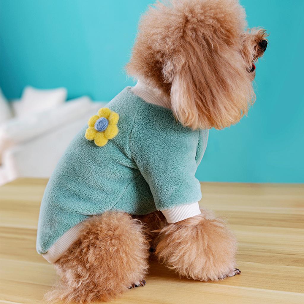 Winter Vest Two-legged Dog Shirt Warm O-neck Pet Plush Puppy Sweater Clothes
