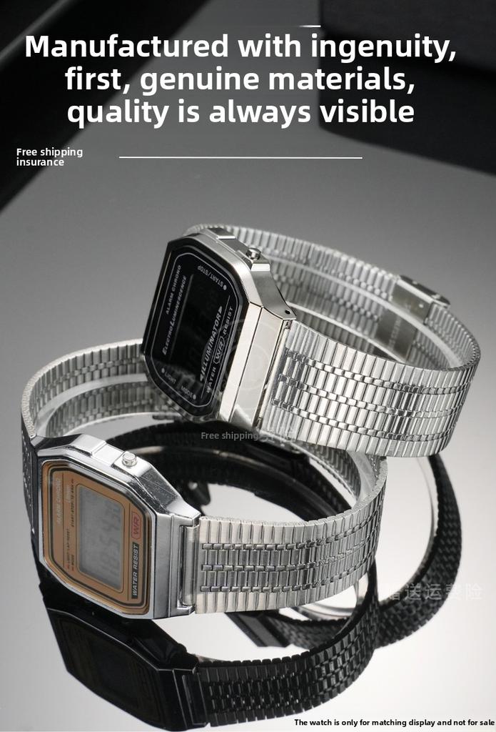 18 мм Металлический браслет для Casio маленький квадратный A158W A159W F91 Модифицированный цельнонержавеющая сталь Ремешок для часов мужской Водонепроницаемый Ремешок для часов