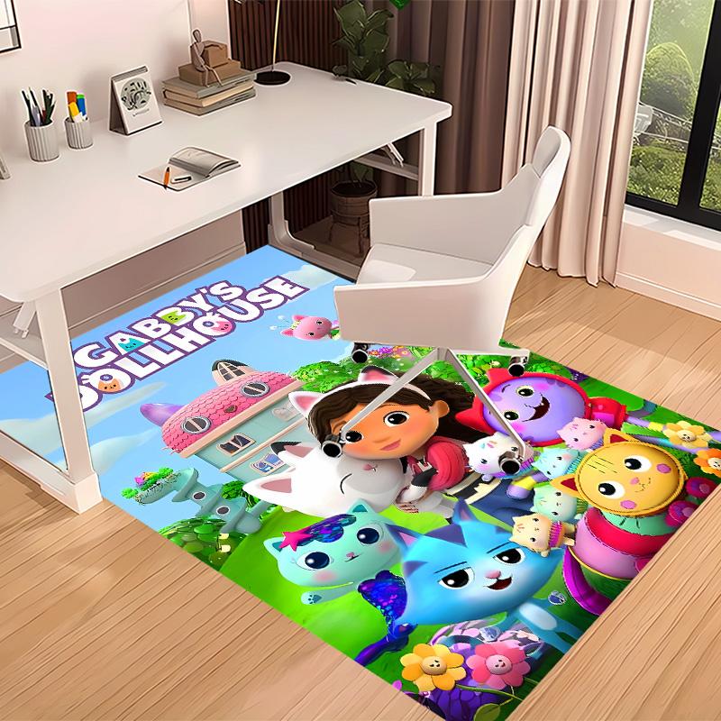 Gabby's Dollhouse Printed Absorbent Washable Carpet, Non-Slip Bathroom Mats, Kitchen Rugs, Yoga Mat,Living Room Entrance, Camping Picnic Rugs