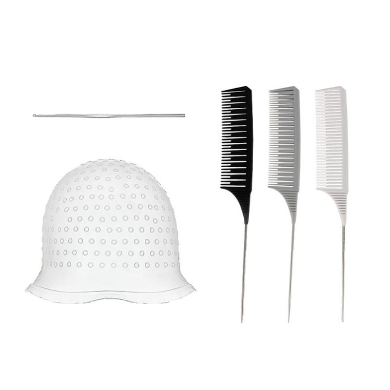 Белая эластомерная шапочка для мелирования волос, эксперт, перерабатываемый инструмент для осветления для домашней студии