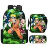 Набор из 3 предметов Рюкзак NARUTO для детей с сумкой через плечо и пеналом Легкий и прочный, Мультяшные школьные сумки для детей от 4 до 10 лет Мальчиков и Девочек