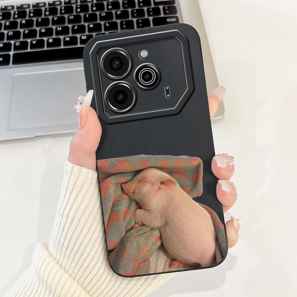 Pova 6 Case For Tecno Pova 6 Pro 5G Silicone Cover Cute Dinosaur Panda Camera Lens Protector Bumper For Tecno Pova6 Pro LI9 Capa