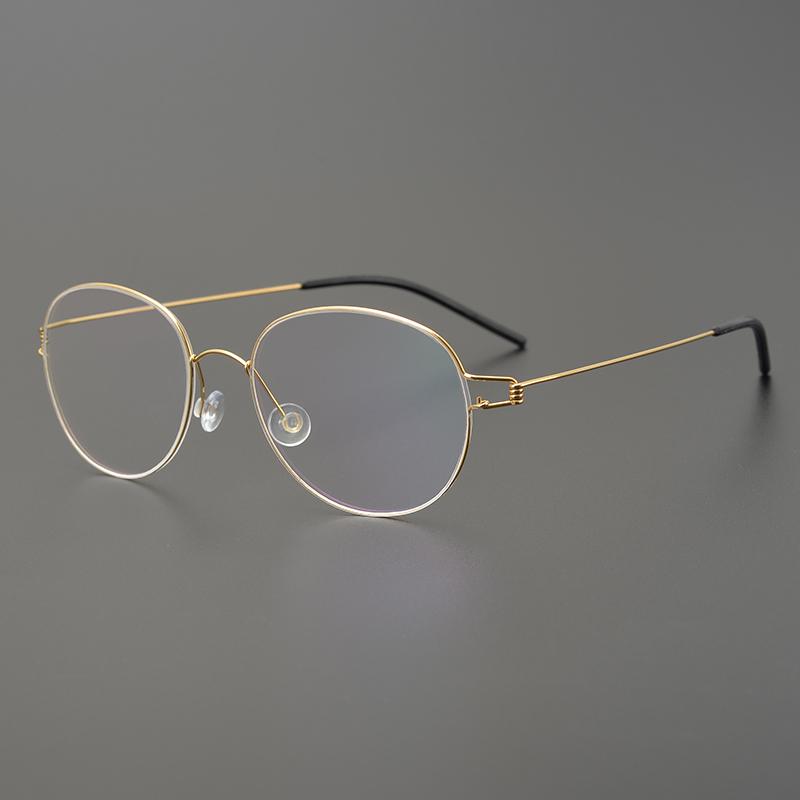 Denmark Brand Air Titanium Glasses Frames Men Thin Rim Screwless Eyewear Eyeglasses Women Morten Round Square Oval Korean Design