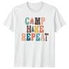 Camp Hike Repeat Camping TShirt Adventure Graphic Tee Retro