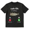 Кэш Фи Calling Напомнить Мне Сообщение Отклонить Принять Телефонный Звонок Рыба Кошка Футболка Смешная Рыба Унисекс Графический Наряд Футболки с Коротким Рукавом