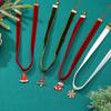Clavicle Chain Velvet Collar Necklaces Santa Cartoon Pendant Choker Sweet Christmas Choker Girl