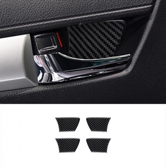 4x Carbon Fiber Interior Door Handle Bowl Cover Trim For Toyota Hilux 2015-
