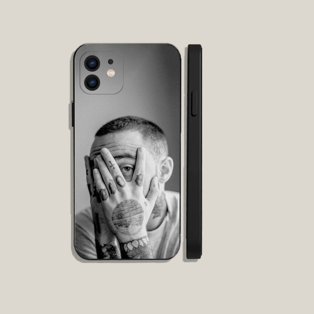 Чехол для телефона рэпера M-Mac M-Miller Для iPhone 16, 15, 14, 13, 12, 11, Plus, Pro Max, XS, X, XR, SE, Mini, 8, 7 Мягкий силиконовый черный чехол