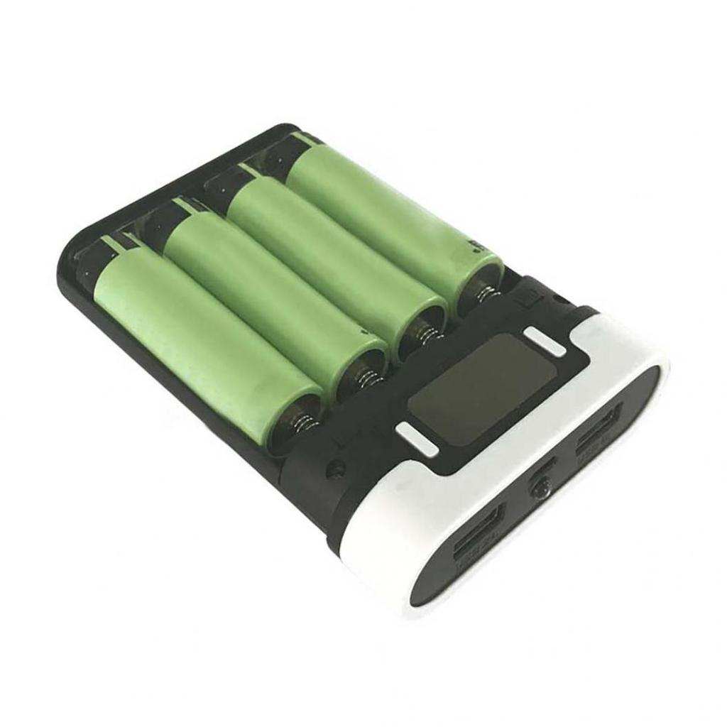 Портативный 4-слотовый ЖК-дисплей DIY Power Bank Case Box 18650 Держатель зарядного устройства