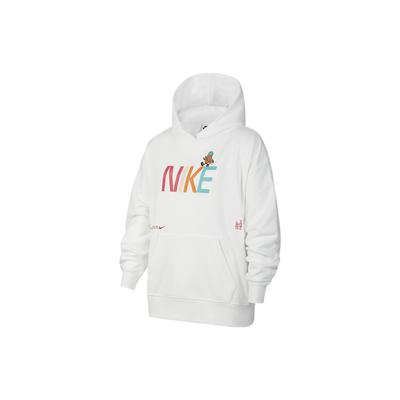 Nike Детская толстовка с капюшоном «Год кролика» серии CNY с буквенным логотипом и мультяшным принтом, детские топы Summit-White FD6996-121