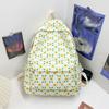 Aesthetic Students Backpack Nylon Shoulder Bag Large Capacity Floral School Bag  Textbook