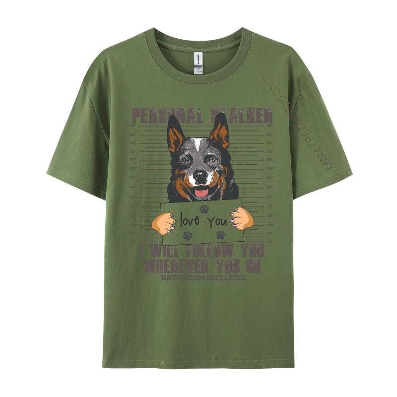 Blue Heeler Australian Cattle Dog Tshirt Custom Men TShirt Casual Tops T Shirt Fitted Leisure T Shirts Top Quality