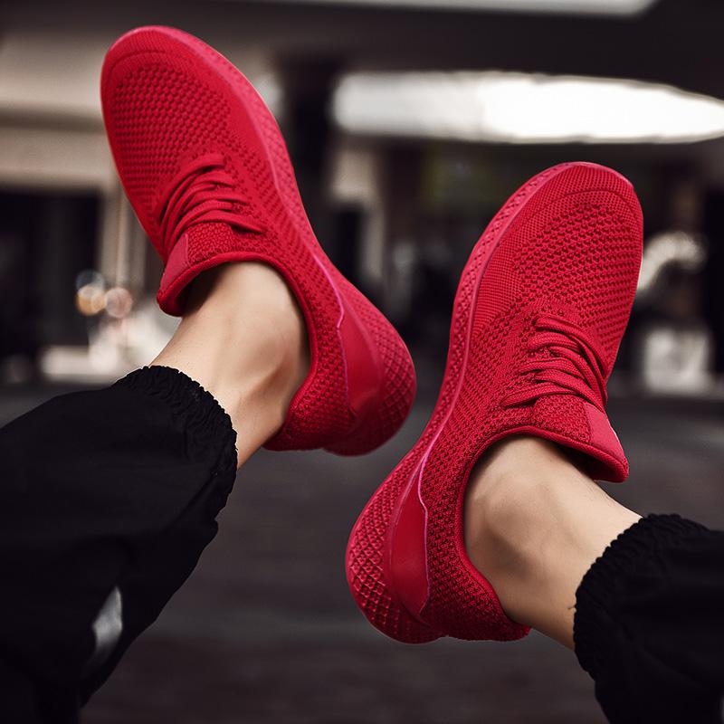 Мужская модная дышащая легкая обувь для бега, спортивные повседневные прогулочные спортивные кроссовки