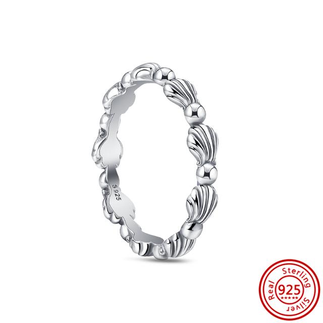 Новое весеннее кольцо с цветочным бантом и перьями, Корона клевера, сверкающее стерлинговое серебро 925 пробы, круглое кольцо, женское оригинальное европейское ювелирное украшение