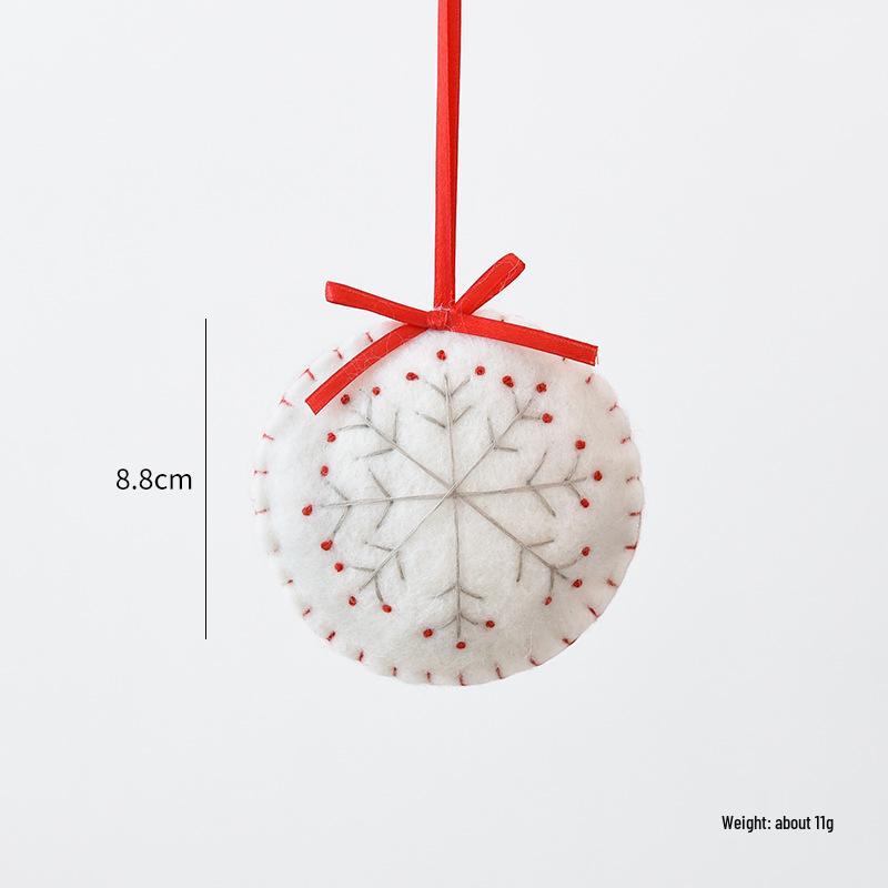 Creative Wool Felt Christmas Ornaments: Five-Pointed Star, Snowflake, Tree Decorative Pendants