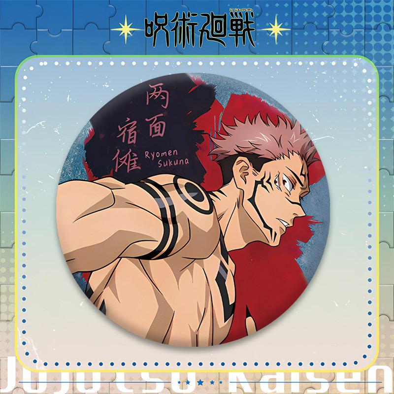 Новый Аниме Jujutsu Kaisen Годжо Сатору 58 мм Значок Булавка Аксессуар 2D Фан-Товар Брелок для Ключей Брелок-Подвеска Коллекция Косплея Подарок