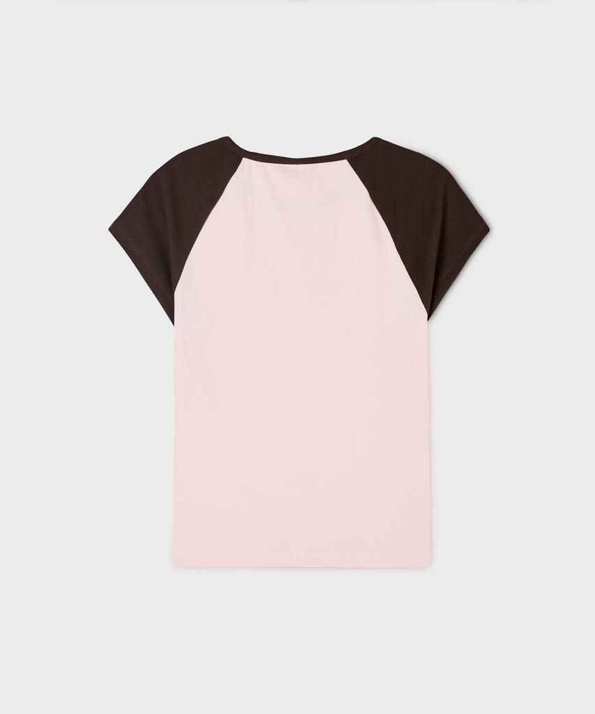 WHO.A.U Lettering Raglan T-Shirt / Whrag2591F
