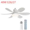 E26/E27 Светодиодный светильник-вентилятор Потолочные вентиляторы с лампой и пультом 30/40 Вт Лампа-вентилятор С регулировкой яркости Таймер для спальни, кухни, гостиной
