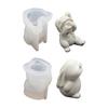 Rogue-Rabbit Silicone Mold Squinting Rabbit Shape Candle Mold DIY Handmade Scented Candle Mould Reusable Craft Tool