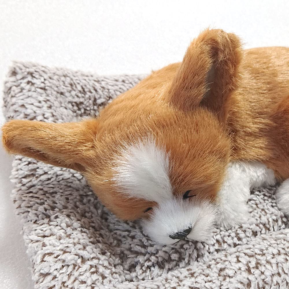 TATOTTE Realistic Plush Dog Figurine with a Cute Sleeping Face, Activated Charcoal Included, Soothing Decor (Chihuahua BR)